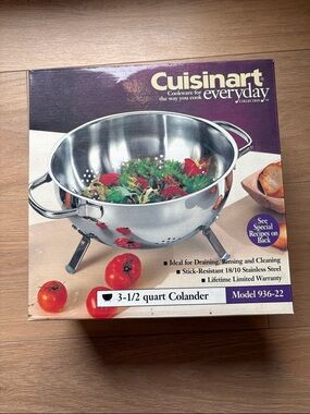 Cuisinart Stainless Steel Colander with Handles and Feet - Silver